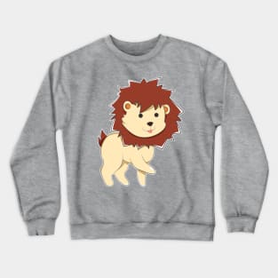 Happy Cartoon Baby Lion Crewneck Sweatshirt